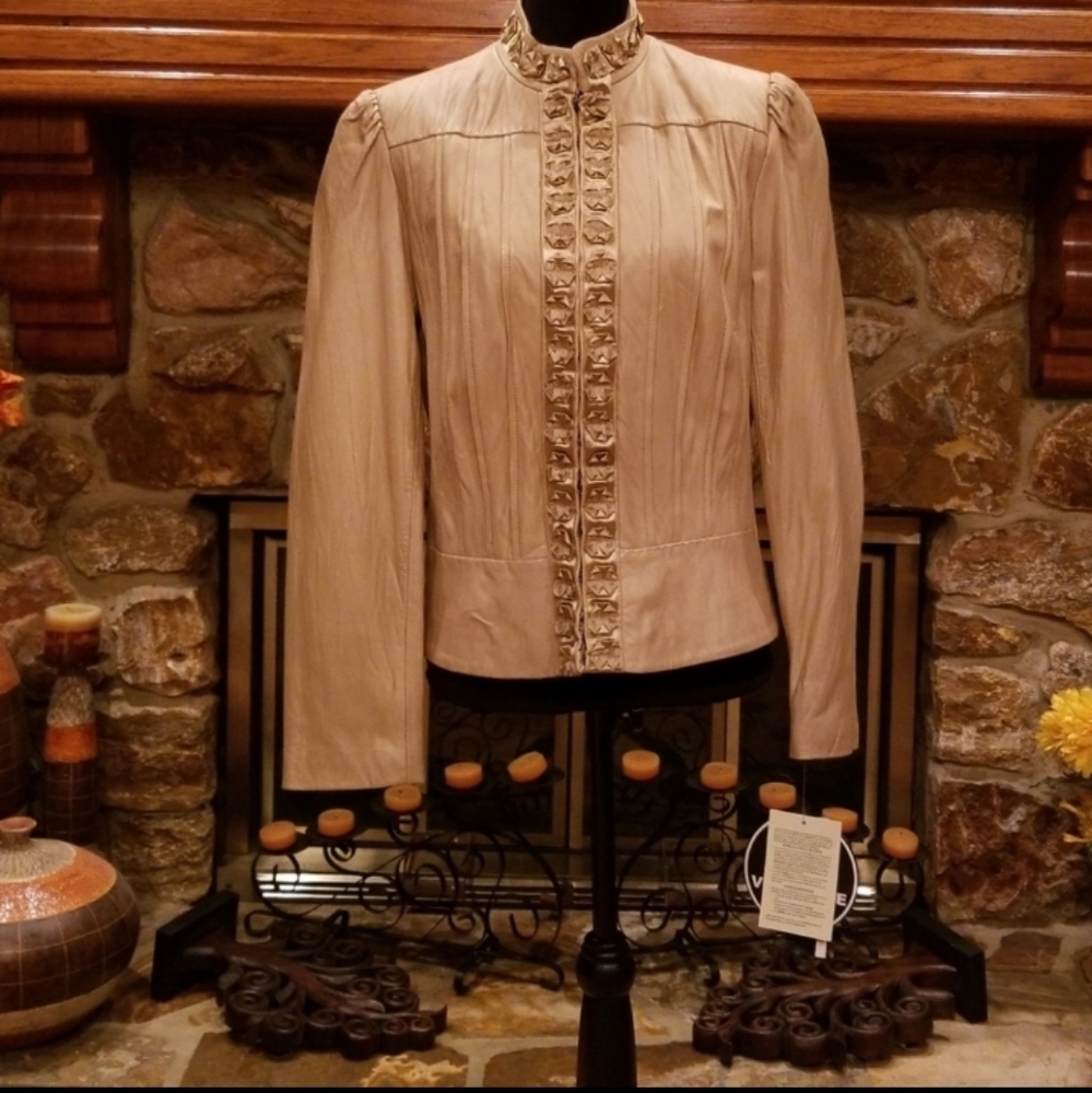 Peter Nygard Luxe Leather Jacket Size 14 - Picture 3 of 15